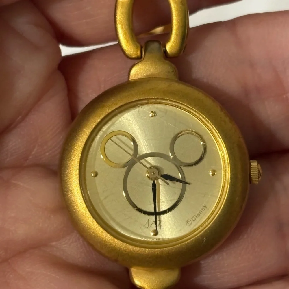 Vintage Disney Jaz Mickey Mouse Gold-Tone Women's Bracelet Watch